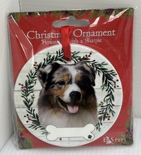 Australian Shepherd 3 1/2" Dog Ceramic Christmas Ornament by E S Pets 550-53