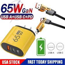 65W Fast Charging USB Type C Wall Charger For Motorola Moto G 2025 Play/Power