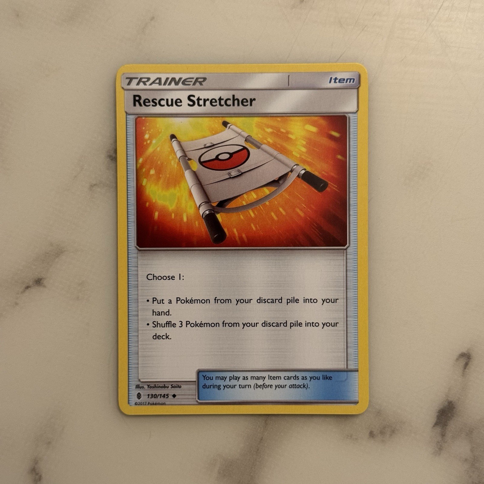 Rescue Stretcher Uncommon NM Guardians Rising 130/145 Pokemon Card