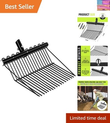 1 Pack Manure Fork Replacement Head Metal Pitchfork Horse Manure Rake Garden ...