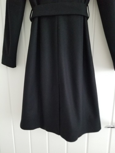 Ted Baker Ellgenc Wool Wrap Cashmere Smart Coat Black Size 0 UK 6 EUC - Picture 8 of 19