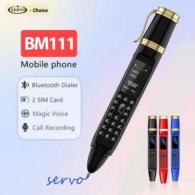 Tragbares Voice Pen Telefon Dual SIM Bluetooth Wählscheibenrekorder Handy UK