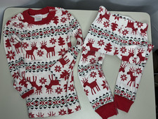 Hanna Andersson Pajama Set Deer Holiday Christmas Cotton Baby Boy Girl 4 Sz 100