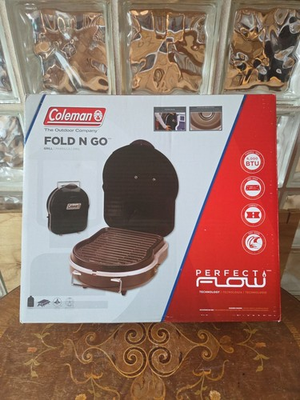 #ad COLEMAN Fold N Go Perfect Flow Portable Lightweight Propane Grill 6000 BTU Black $99.95