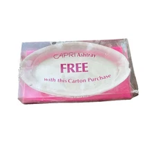 Vintage CAPRI Frosted Glass 2 Rest Capri Cigarette Ashtray (NEW and UNUSED)