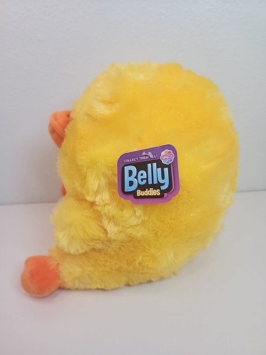 Nanco Belly Buddies Easter Chick Plush 9” Yellow Chick Duck Blue Eyes Fuzzy - Picture 3 of 9