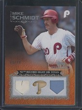 2009 Topps Sterling Mike Schmidt #3CCR-42 Career Chronicles Relics Triple /10