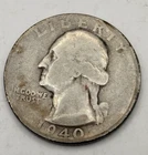 1940-S Washington Quarter 90% Silver 25¢ US Coin San Francisco Mint
