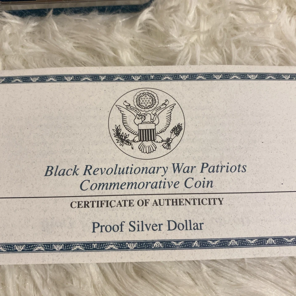 1998 US Proof Black Revolutionary War Patriots Silver $1 Dollar Coin Set w/ COA - Image 2 of 4
