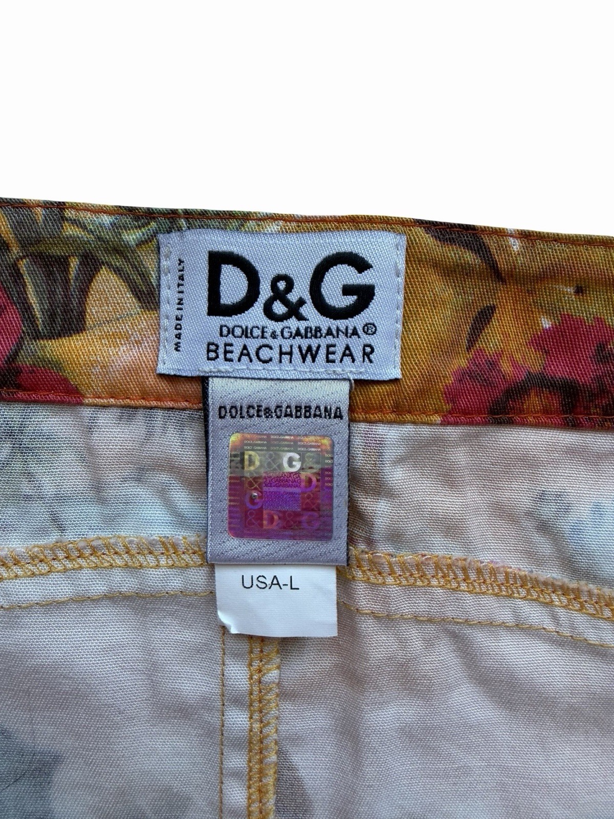 RARE Dolce And Gabbana D&G Beachwear Hula Girl Mini Skirt Size Large/44 image 3