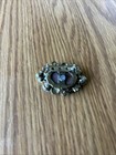 Faux Gold Tone Cameo, Pearl, & Rhinestone Brooch 1 3/4” — photo 5