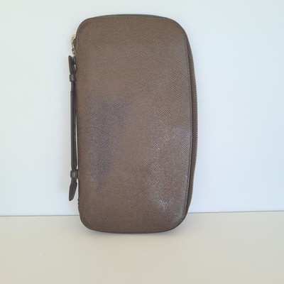 LOUIS VUITTON LV Brown Zip Around Wallet Organizer Atoll Large Clutch Unisex