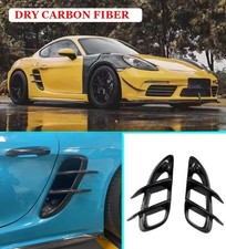 For Porsche 718 Boxster Cayman TAK Style Dry Carbon Side Intake Air Vents Cover