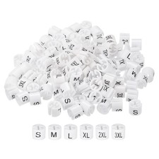 Clothes Hanger Marker S/M/L/XL/XXL/3XL Size Tag Fit 3.5mm Rods 120 Sets