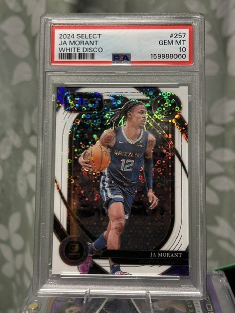 2024-25 Panini Select Ja Morant White Disco /75 PSA 10 GEM MINT #257 SSP view 2