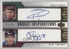 2005 Rookie Update Inspirations Dual 29/499 Corey Perry Alex Tanguay Auto 0m8f