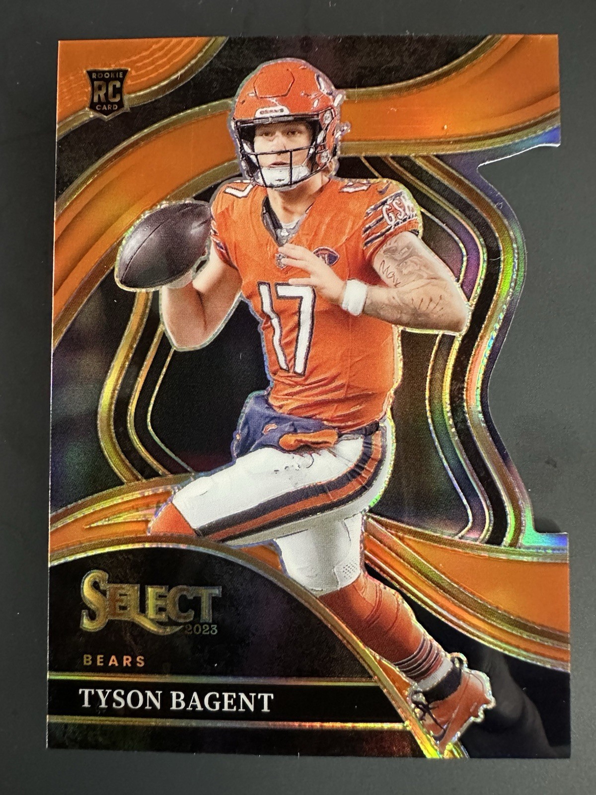2023 Select Tyson Bagent Orange Prizm Die Cut Club Level /399 #208 - Bears