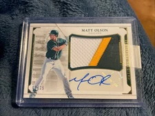 2016 Panini National Treasures Colossal /25 Matt Olson #CS-MO Auto Jersey Braves