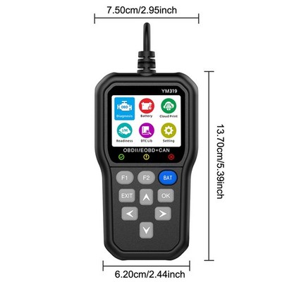 Professional OBD2 YM319 Scanner - 2025 Upgraded OBDII + CAN Code