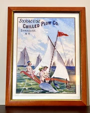 1897 "Syracuse Chilled Plow Co." Framed 8x10 Print in Excellent Vintage Cond.