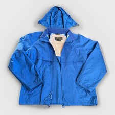 Eddie Bauer Gortex Jacket Men  s M Windbreaker Zip Nylon Blue Rare 90  s Vintage