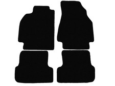 Velours Fußmatten für Renault Megane II 2002-2008 , Schwarz x14 Rand