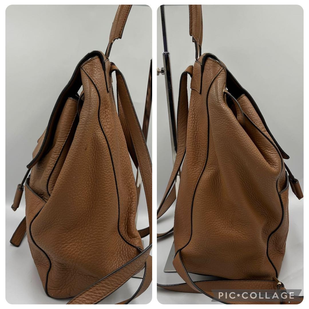 Tory Burch Backpack Drawstring Embossed Logo Brow… - image 2