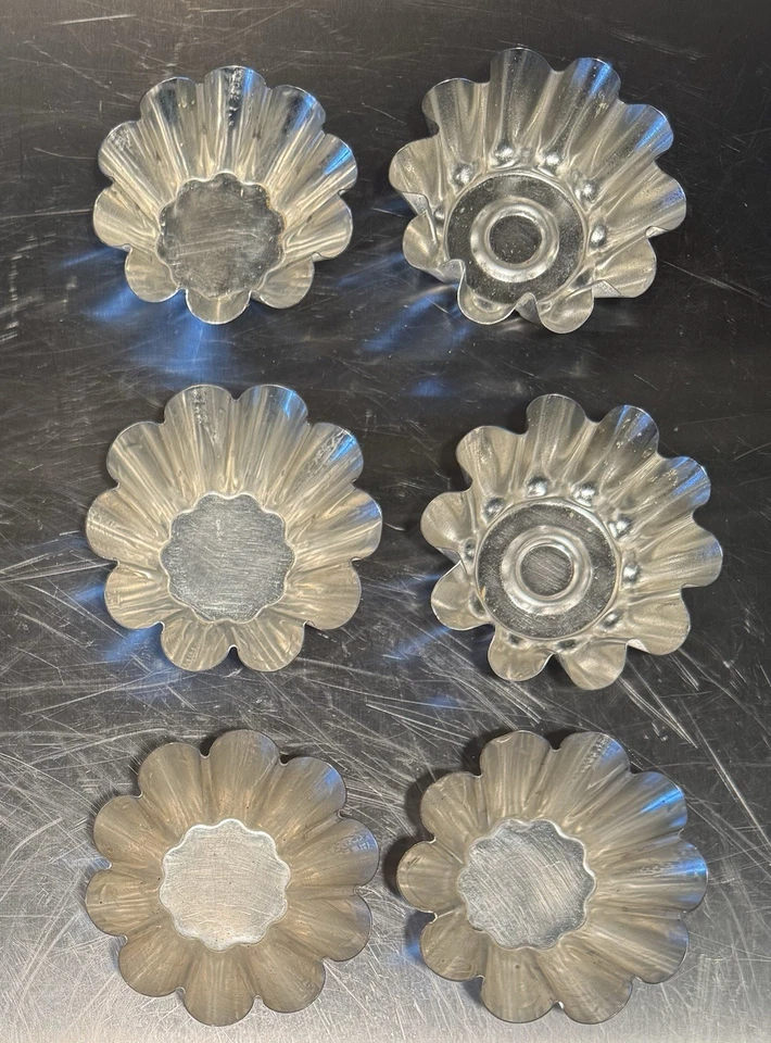 Latas de tartaleta de acero inoxidable acanaladas medianas de colección inigualables - Juego de 6 Foto 2 de 4