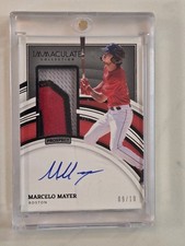 2022 Panini Immaculate MARCELO MAYER Prospect Patch Rookie RC Auto Black #/10