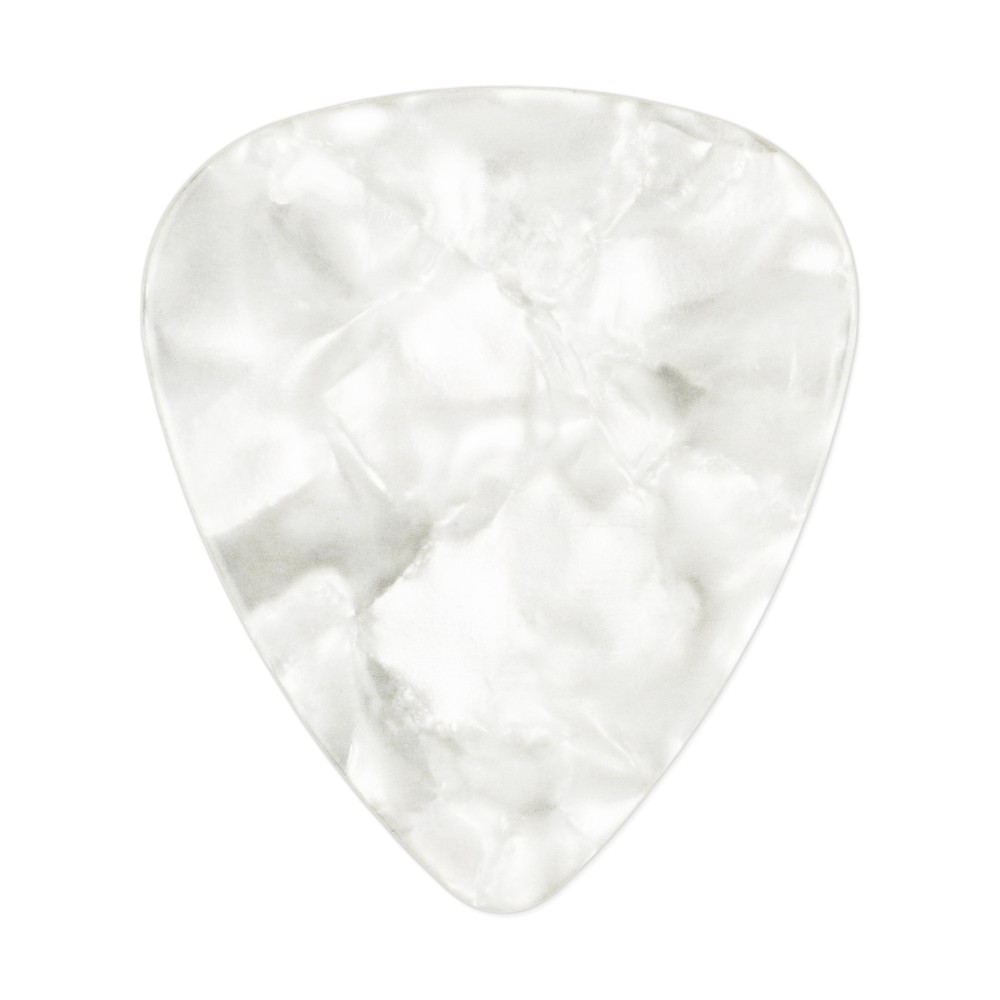 White Pearl Heavy 0.96mm Celluloid Guitar Bass Pick 351 Shape