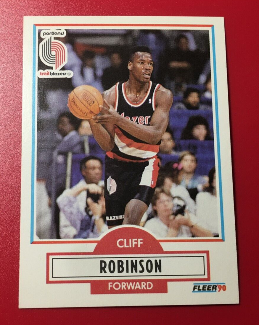 CLIFF ROBINSON ROOKIE  1990-91 FLEER RC CARD #159 PORTLAND BLAZERS