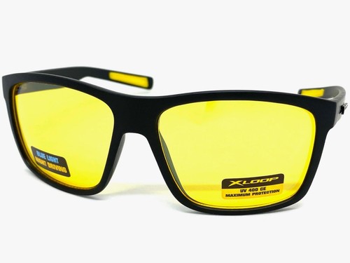 Wrap Around High Definition Blue Light Night Driving HD Yellow Lens SUN GLASSES - Picture 2 of 6