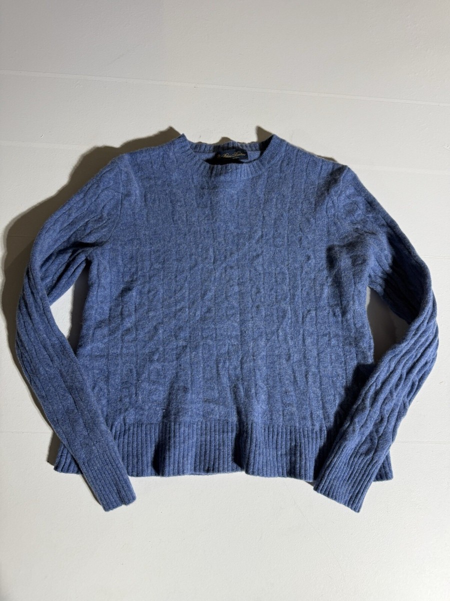 Brooks Brothers 100% English Lambs Wool Sweater Pullover Cable - Main Image