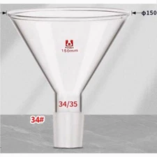 150mm(34/38) Transparent Glass Funnel with Standard Joint Chemistry Lab Supply