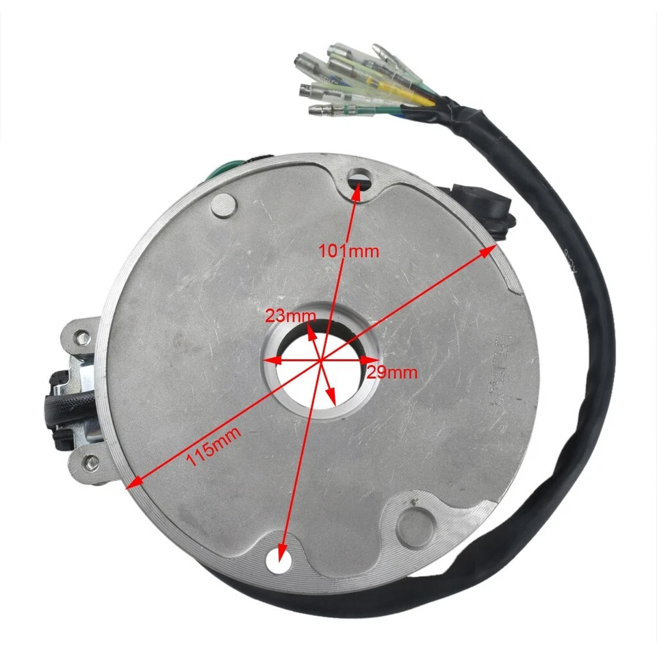 Estator Magneto 6 polos para 125cc 140cc Apollo SSR SDG YX Lifan Dirt Pit Bike - Imagem 3 de 4