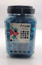 Aryon 10 Lb Fire Pit Extreme Tempature Irregular Shaped Blue Fire Glass 