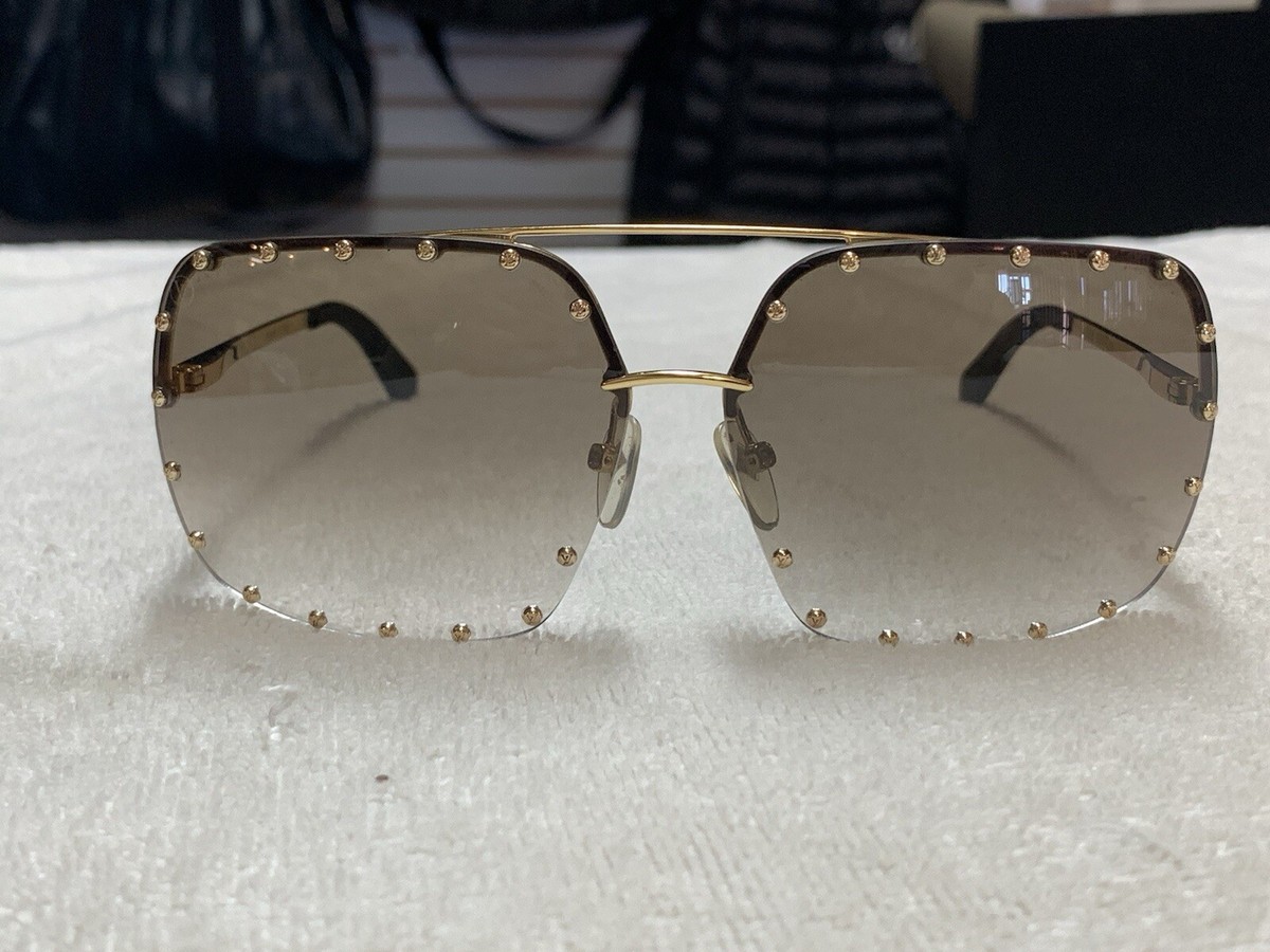 Louis Vuitton The Party Square Gradient Gold Sunglasses Z2353W | eBay