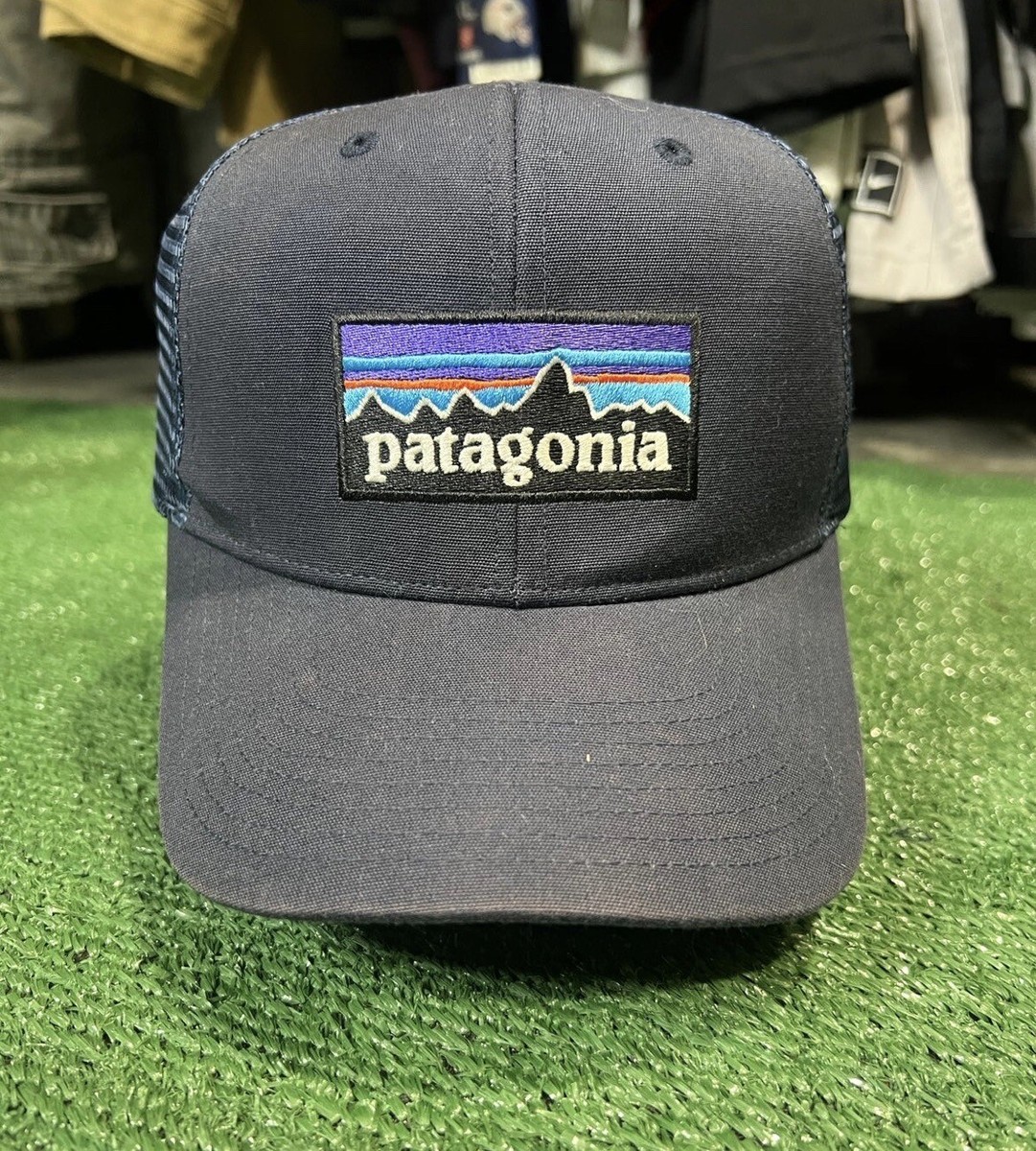 PATAGONIA Trucker Cap Mesh SnapBack Hat Logo Navy Blue - One