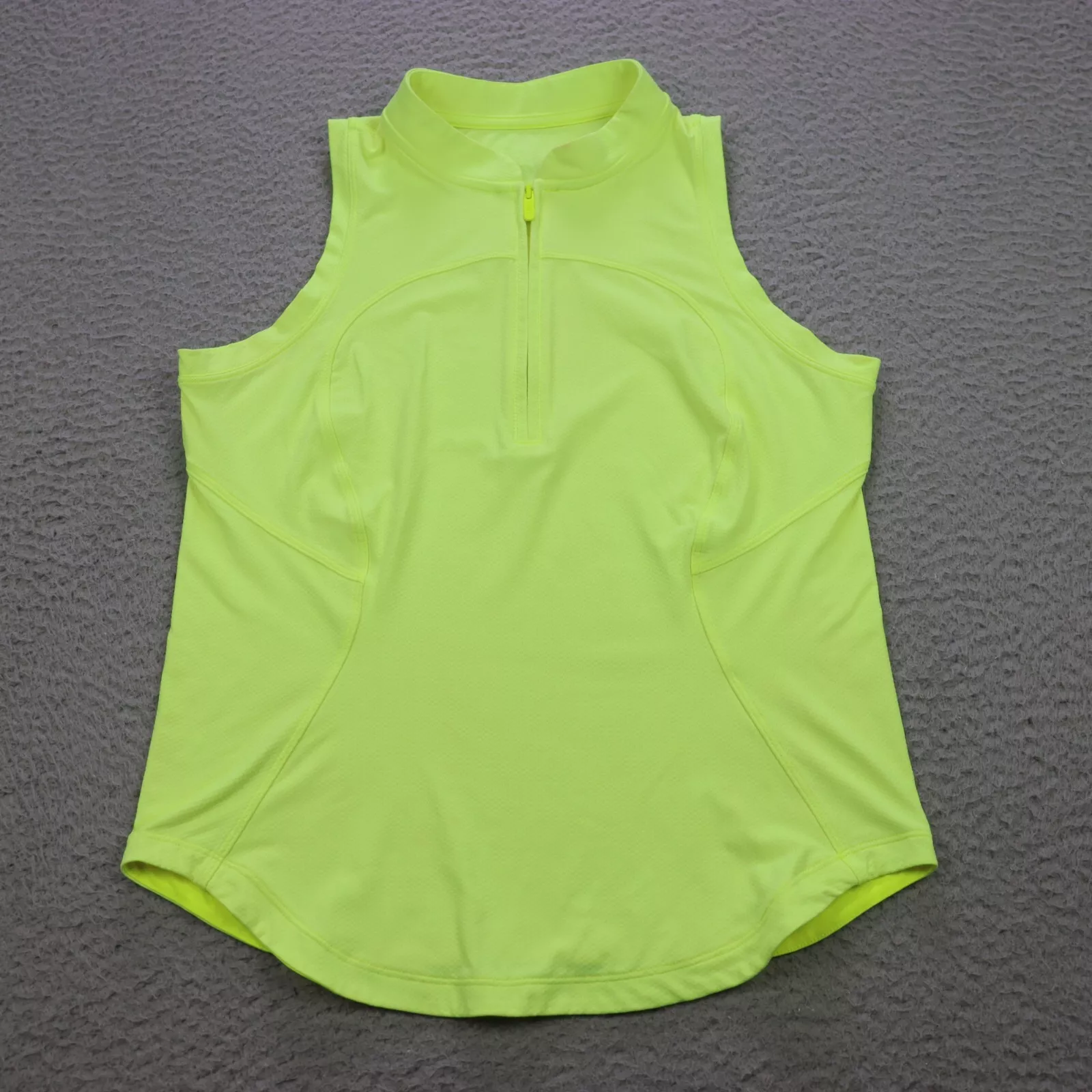 lululemon front zip mock neck athletic tennis tank-top