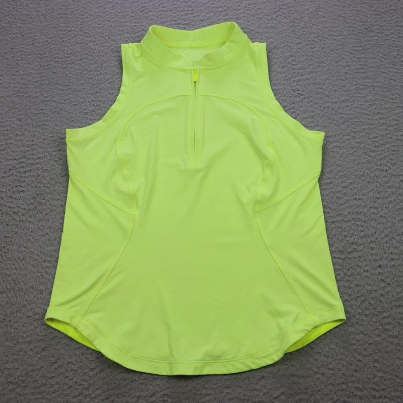 lululemon front zip mock neck athletic tennis tank-top