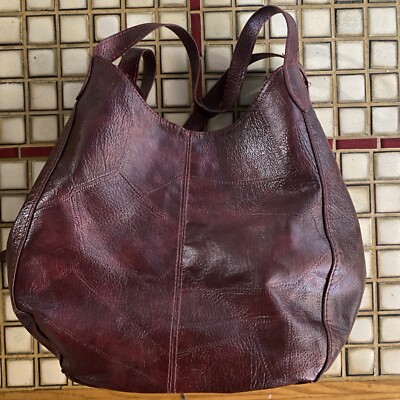 JINGPIN PIJU Leather Zip Magnet Handbag Shoulder Bag Reddish Brown 3 Compartment