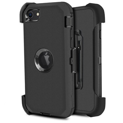 For iPhone SE 2020 Shockproof Hard Case Cover Belt Clip Fits