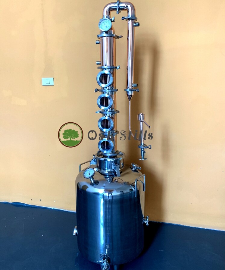 26 Gallon 100L Copper Reflux Still with 4" CopperFlute Column