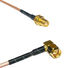 RG316 SMA FEMALE to SMA MALE ANGLE RF Cable Rapid-SHIP LOT