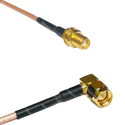 RG316 SMA FEMALE to SMA MALE ANGLE RF Cable Rapid-SHIP LOT