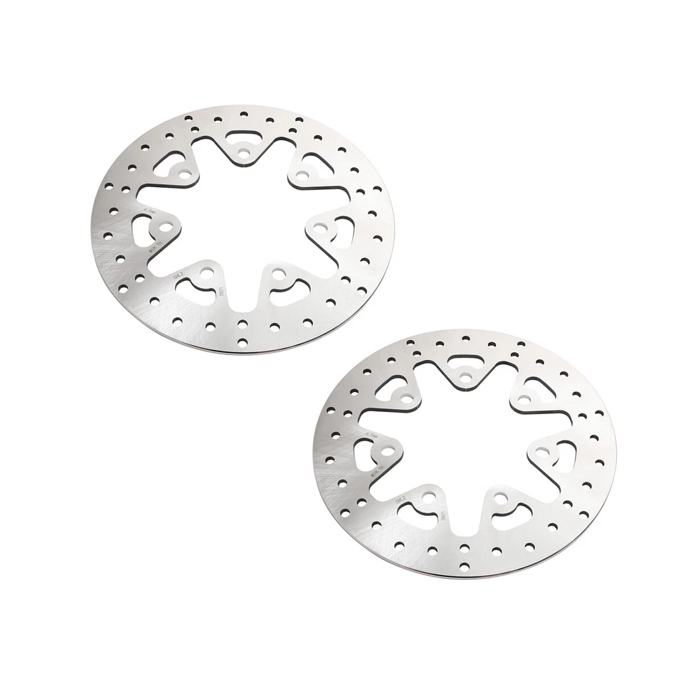 2x Rotores de disco de freno delanteros de 11,8" aptos para Harley Touring Road Glide King 2014-25 Foto 3 de 4