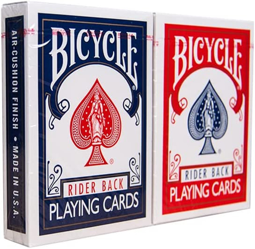 Rider Back Poker Playing Cards – Standard Index, Red & Blue, 2 Deck Pack Premium