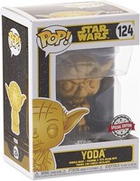 Exklusive Star Wars Golden Yoda Dagobah 9.5Cm Pop Vinyl Figur Funko 124