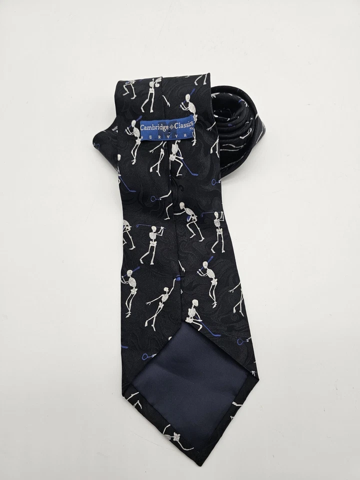 Corbata ortopédica de rayos X vintage de Cambridge Classics Mervyn Skeletons jugando deportes Foto 3 de 4