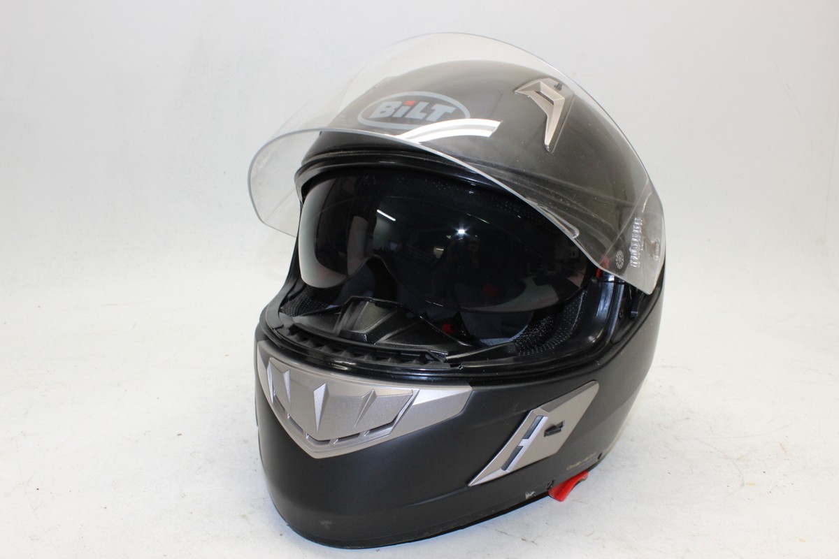 bil motorcycle helmets BiLT Motorcycle Full Face Helmet w/ Shades Small
